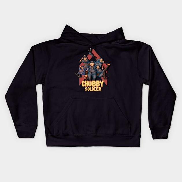 Chubby soldier Kids Hoodie by Translucia